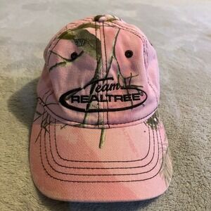 Team RealTree 73 Headwear Pink Camo Hat Women's Hunting Baseball Cap Embroidered
